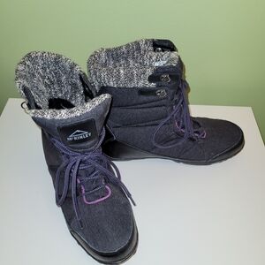 McKinley Lace Up Winter Boots Thinsulate Knit Ankle Size 8